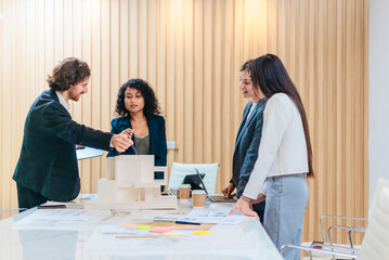 Architecture Team Discussing Sustainable Building Design