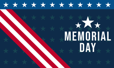 Striking memorial day illustration with american flag elements and stars