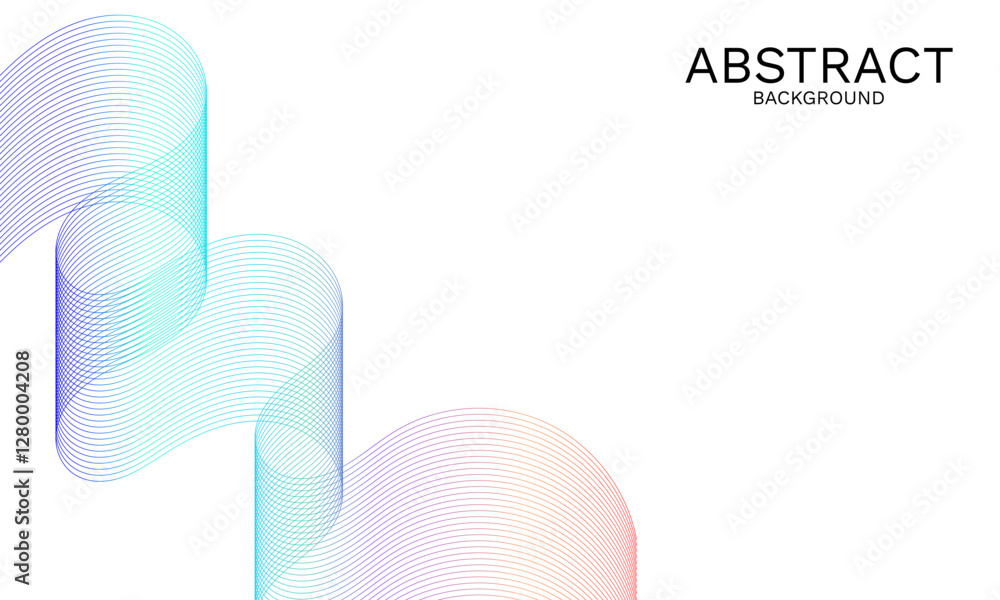 Poster gradient waveform design, a minimalist line art background composition