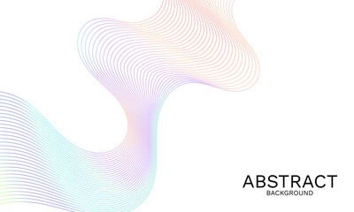 Gradient wavy lines background, modern aesthetic design element