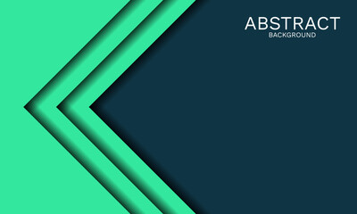 Striking geometric backdrop with vibrant green layers and dark teal space