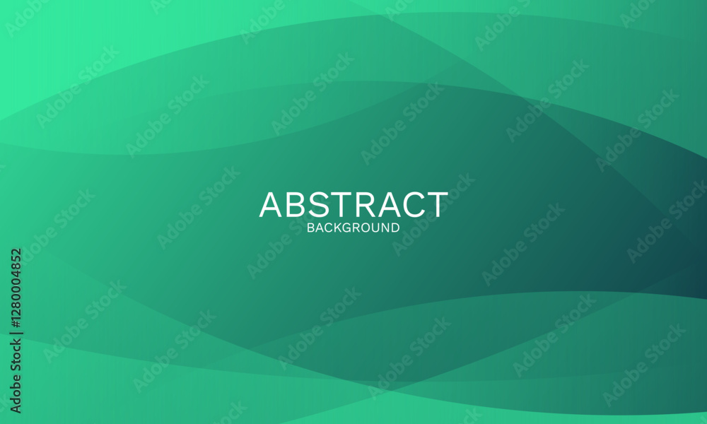 Poster elegant green abstract background with smooth dynamic curves