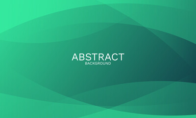Elegant Green Abstract Background with Smooth Dynamic Curves