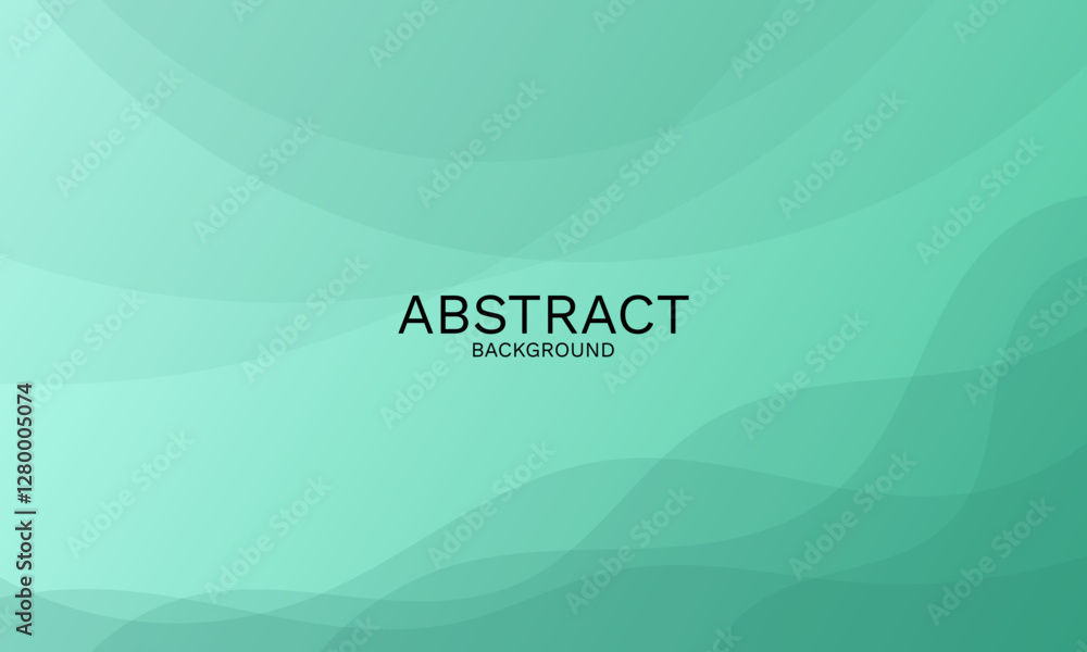Poster elegant green abstract background with smooth dynamic curves