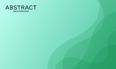 Elegant Green Abstract Background with Smooth Dynamic Curves