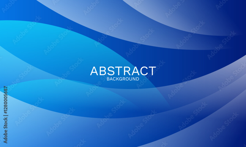 Aufkleber elegant blue abstract background with smooth dynamic curves