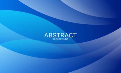 Elegant Blue Abstract Background with Smooth Dynamic Curves