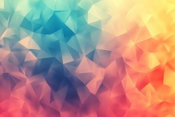 Fototapeta premium Abstract polygonal background in teal, pink, and orange hues. Ideal for website banners, presentations, or adding a modern, vibrant feel to designs.