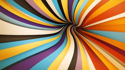 Abstract background Swirls, waves, and bold geometric forms. 70s-inspired psychedelic patterns.