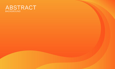 Elegant Orange Abstract Background with Smooth Dynamic Curves