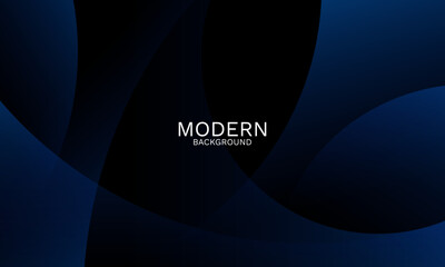 Elegant navy blue abstract background with smooth dynamic curves	
