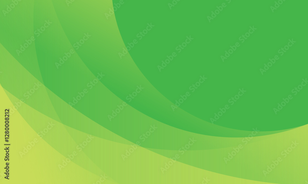 Poster elegant gradient green and yellow abstract background with smooth dynamic curves