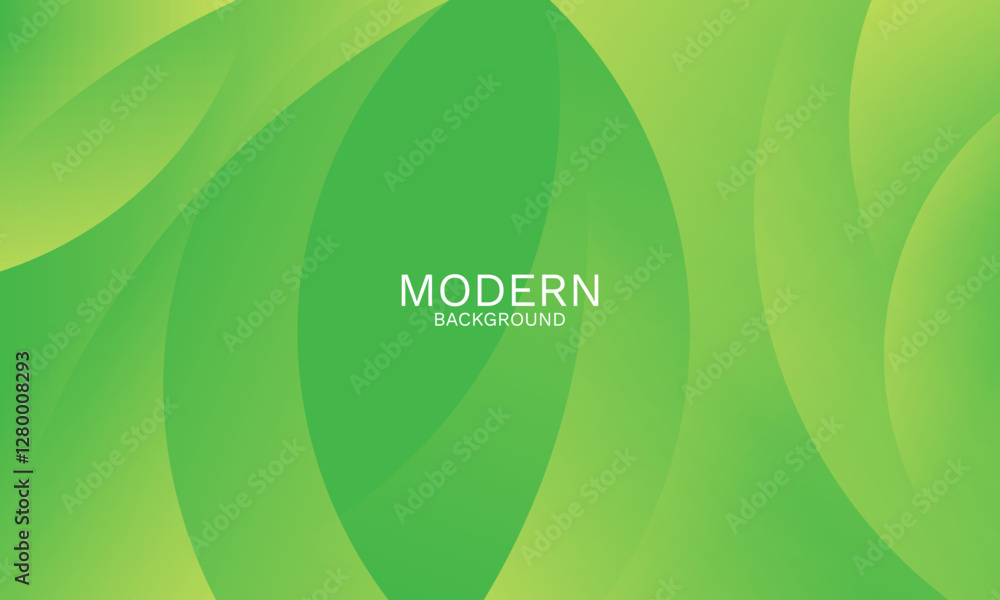 Poster elegant gradient green and yellow abstract background with smooth dynamic curves
