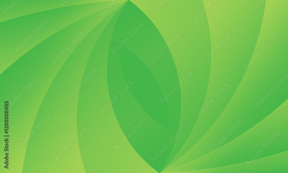Poster elegant gradient green and yellow abstract background with smooth dynamic curves