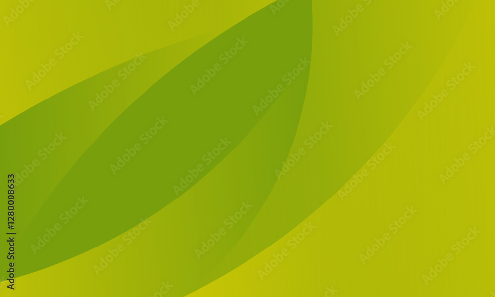 Poster elegant gradient green and yellow abstract background with smooth dynamic curves