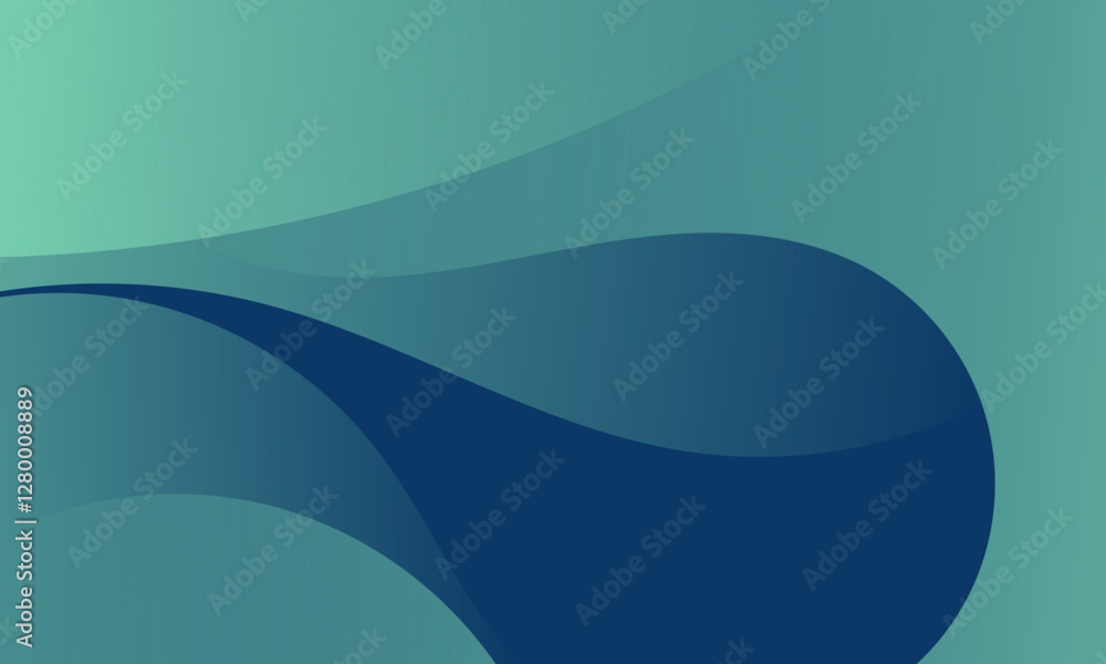 Poster elegant dark green abstract background with smooth dynamic curves