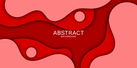 Crimson Tide, A Dynamic Abstract Background with Wavy Shapes and Circles