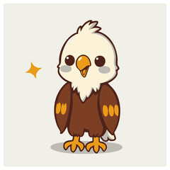 A happy cute eagle illustration