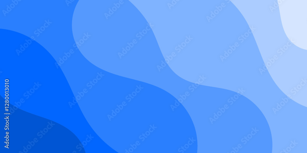 Poster gradient blues in smooth waves creating a calming abstract backdrop