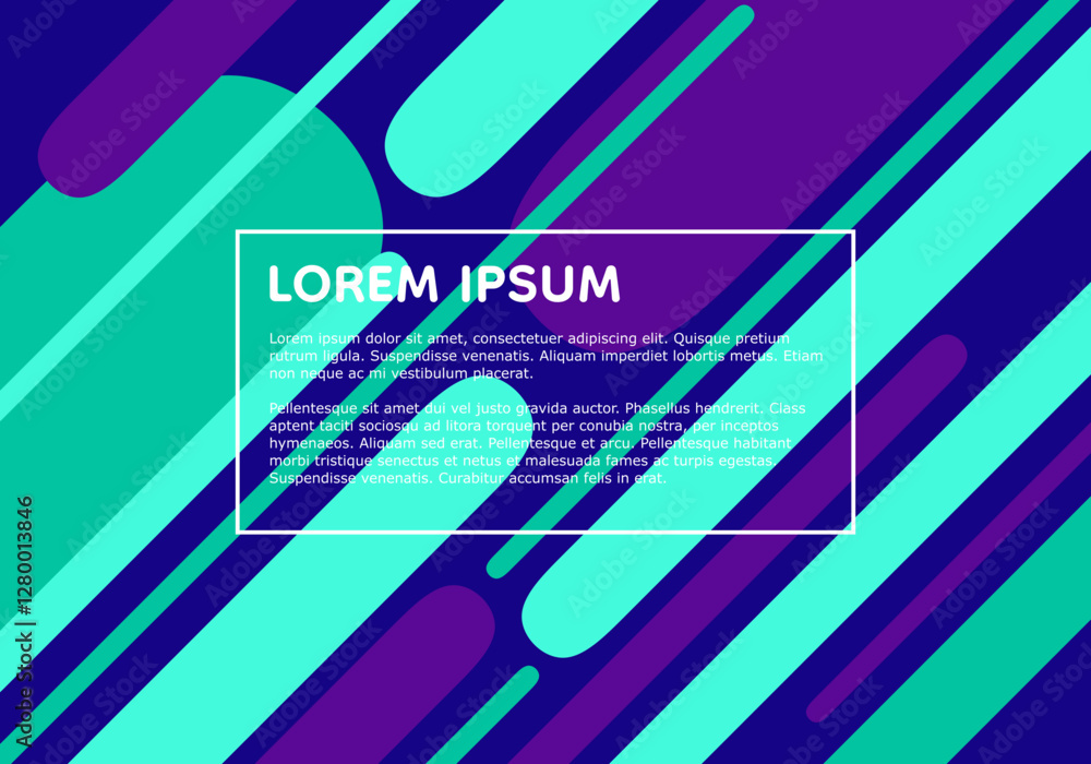 Poster vibrant abstract background with geometric shapes and space for text
