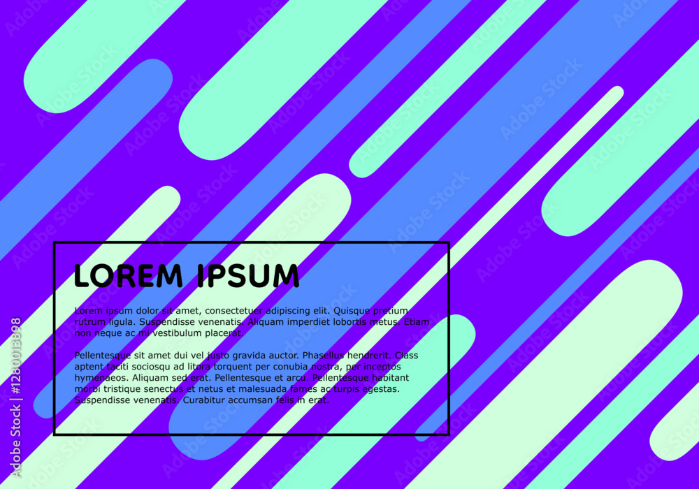 Aufkleber dynamic geometric background with playful rounded lines and vibrant colors