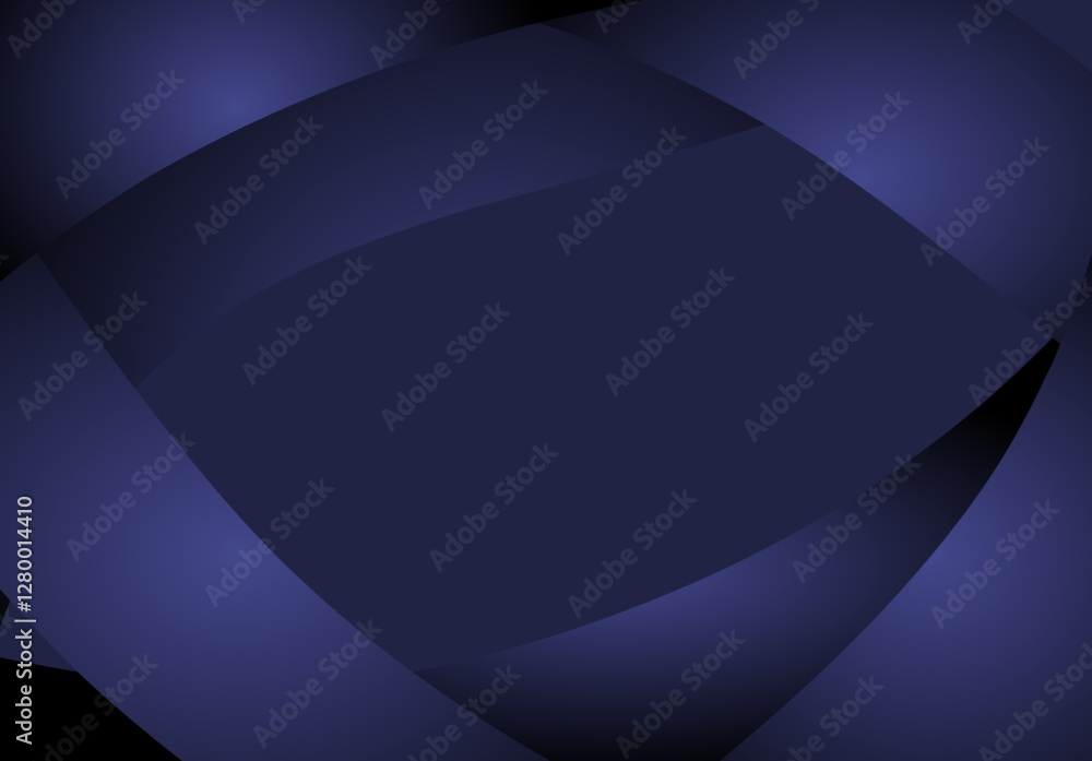 Poster modern abstract background with blue gradient and curving shapes