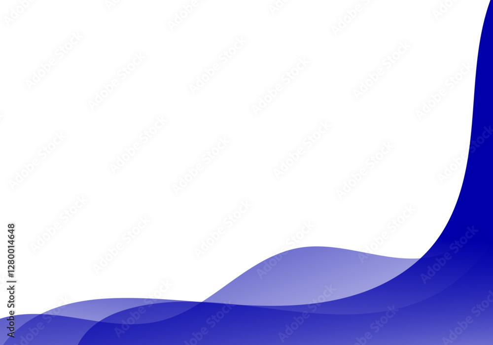 Poster abstract fluid vector background with transparent blue waves design