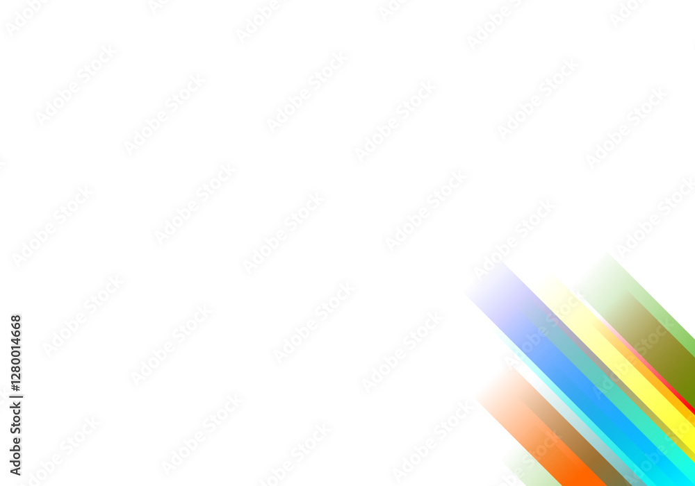 Poster gradient stripes on white backdrop, dynamic colorful layout design