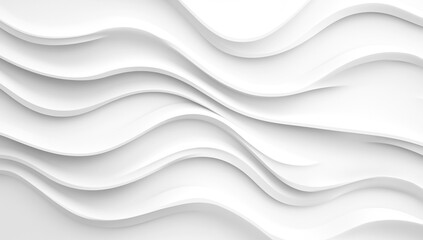 Obraz premium Elegant White Wavy Lines Pattern