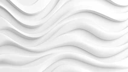 Minimalist White Wavy Lines Design