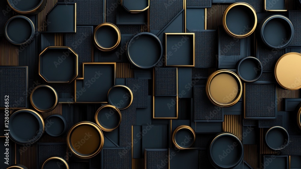 Poster modern abstract background with geometric shapes in various textures