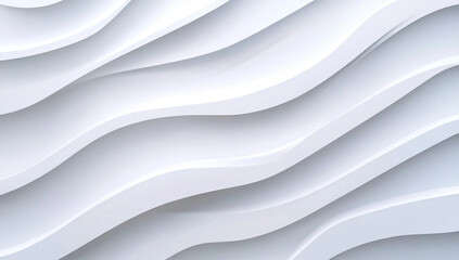 Obraz premium Modern White Wavy Lines Art
