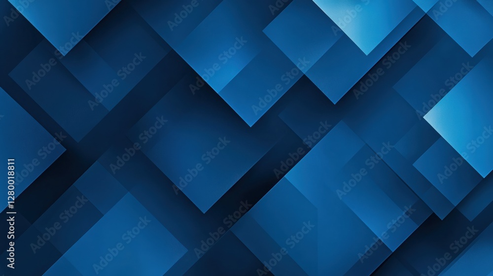 Poster abstract blue geometric background with layered rectangles and gradients