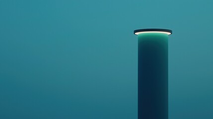 Border Security Inspection Concepts. Minimalist underwater column illuminated by soft light.