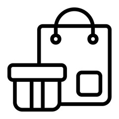 Obraz premium Gift Sale Line Icon