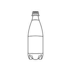 Soda Plastic Bottle Icon in outline style. Big Lime Bottle in trendy vector illustration for your design element resources.