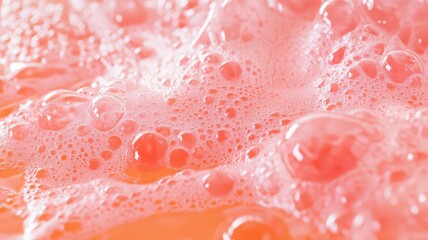 Abstract Coral Pink Foam Bubbles Texture Background