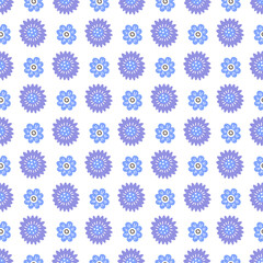Hand drawn flowers. Seamless vector pattern for fabric, background