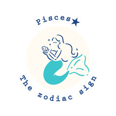 【星座】12.魚座の女の子のイラスト素材
