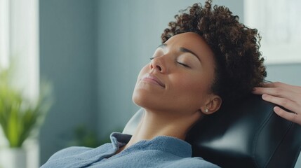 Nerve therapy in a minimalist wellness clinic with a trained therapist. Featuring comfort and relief