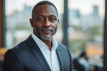 Confident Mature African American Businessman Portrait