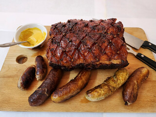 Our all time favourite Christmas Eve's meal. Honey Glazed Gammon and Sausages. Homemade with love for all family members reunion dinner