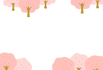 桜の背景のイラスト