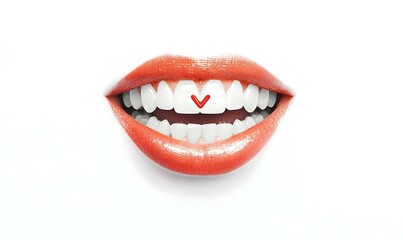 Fototapeta premium Bright smile, gleaming white teeth, joyful expression, inviting warmth, close-up view, vibrant and engaging demeanor, radiating positivity