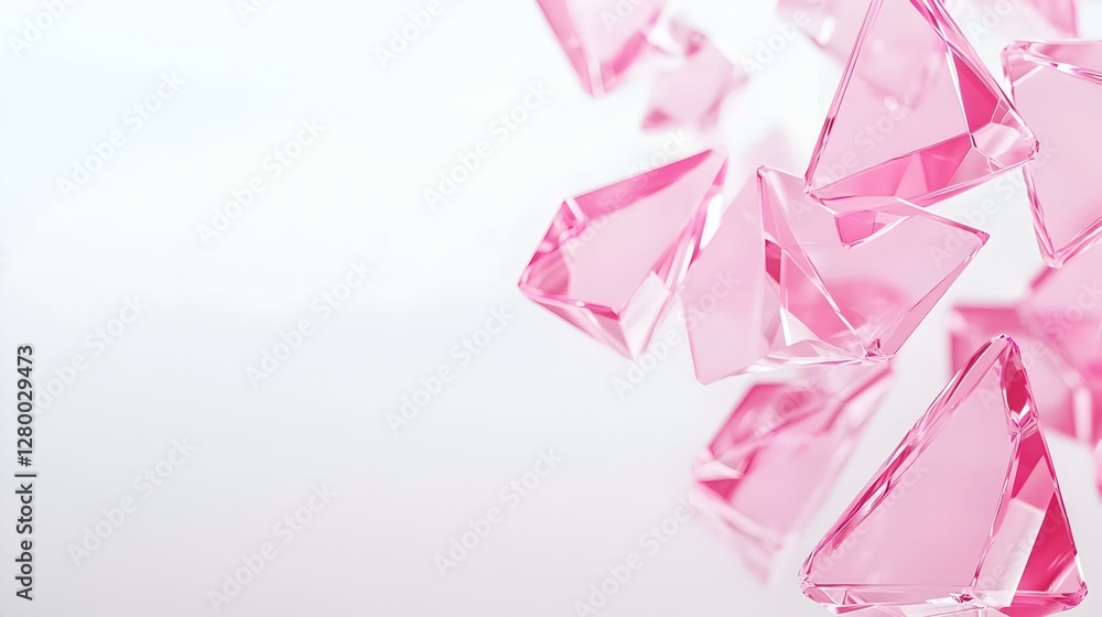 Poster pink line chart analysis, an abstract representation of data trends depicted through a vibrant pink 
