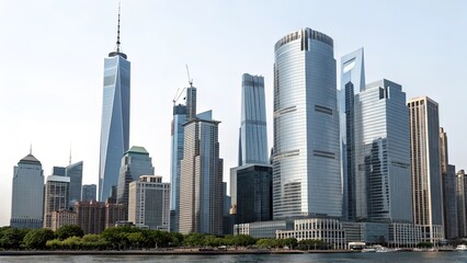 Obraz premium Modern Skyscrapers in an Urban Business District