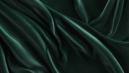 Obraz premium Deep Forest Green Velvet Texture for Luxurious Aesthetic