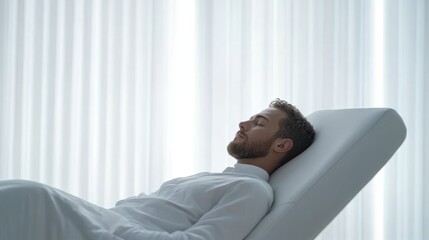 Fototapeta premium Nerve therapy in a modern wellness clinic with an experienced therapist. Featuring comfort and healing
