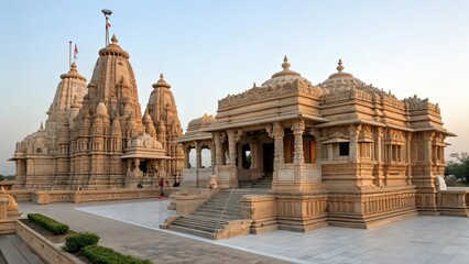 Obraz premium Hindu Temple Architecture with Intricate Design and Historic Appeal