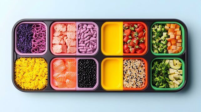 Weekly Meal Planner, a clean and modern digital layout featuring organized meal options for each day, promoting healthy eating habits.